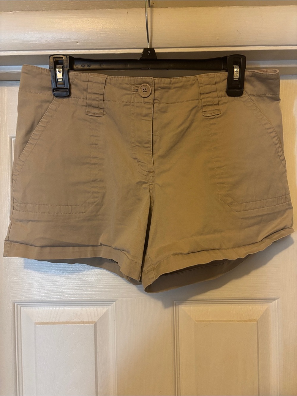 New York & Company Tan Women's Cotton Chino Shorts Size 8